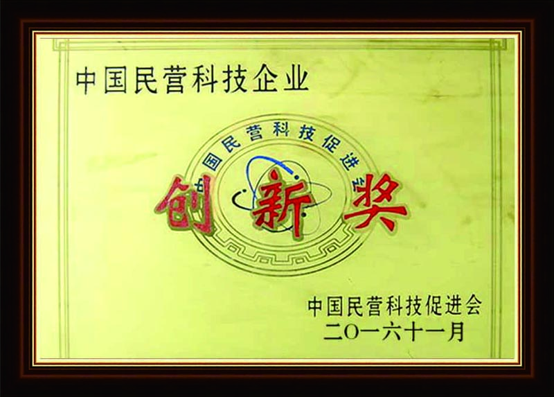 中國民營科技企業(yè)創(chuàng)新獎(jiǎng)