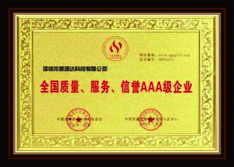 全國質(zhì)量、服務(wù)、信譽(yù)企業(yè)